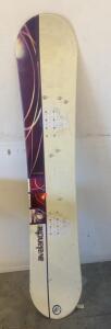 Avalanche Woodcore All-Mountain Snowboard, 62&rdquo;, Purple/White Graphics