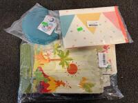 Mixed Household & Health Lot: Knee Brace, Face Masks, Ice Bag, Mug, Party Decor, 13+ Items - 2