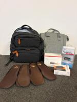 Black & Gray Backpacks, Workman Insoles, Sportline Pedometer, Bernafon TV Adapter, OTFbeat HRM