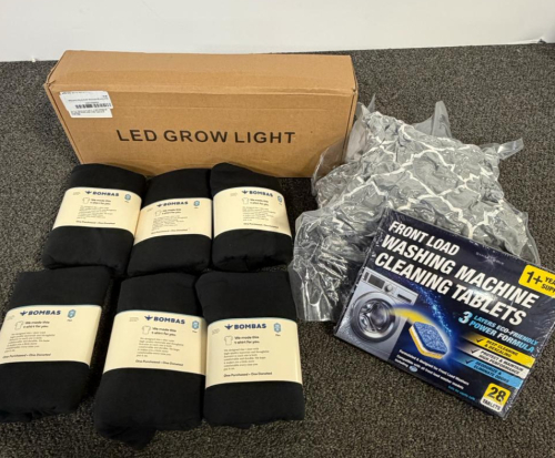 6 Bombas XS T-Shirts, LED Grow Light, ShimmerX Tablets, & 2 Patterned Textiles
