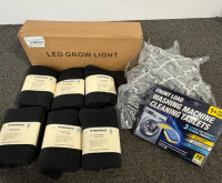 6 Bombas XS T-Shirts, LED Grow Light, ShimmerX Tablets, & 2 Patterned Textiles