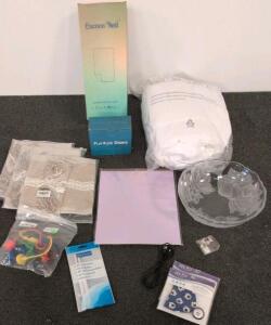 Cocoon Nest Blanket, Table Runners, Furniture Risers, Masks, Glass Bowl, And Adapters