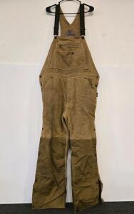 Patagonia XL Insulated Bib Overalls, Brown, Adjustable Suspenders, Quilted Lining, Reinforced Knees