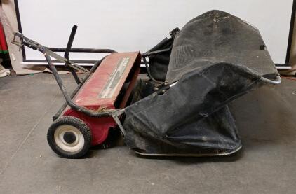 Craftsman 42" Tow-Behind Lawn Sweeper, Chain Drive, Steel Frame, Large Hopper, 11" Wheels