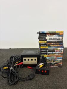Nintendo GameCube Console Black Bundle &mdash; 17+ Games, AV & Power Cables, 3rd Party Joystick