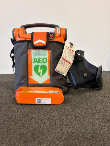 Cardiac Science Powerheart G5 AED G5A-80P1, Adult & Pediatric Pads, CPR Mask, Serial D00000209233