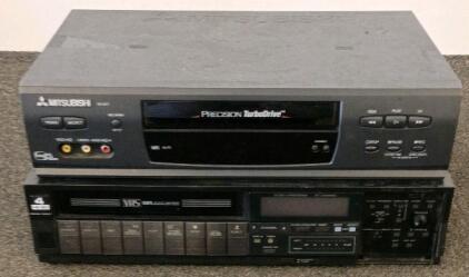 Mitsubishi HS-U577 Hi-Fi VHS VCR Precision TurboDrive &Sears SR3000 VHS