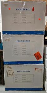 INTCO Face Shield Bulk Case, 200 Pcs, 8.6" Size, PET Anti-Fog Medical Shields, April 2020 (3 Boxes)