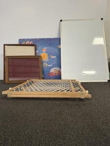 Dry Erase Whiteboard 36"x48", Aluminum Frame, Wall Mounted, White Surface, Good Condition