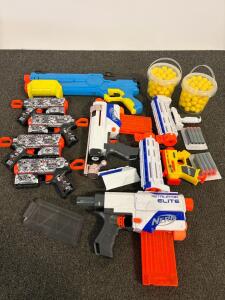 Nerf Retaliator Elite, Rival Takedown XX-800, X-Shot Blaster W/ Darts & Rival Balls