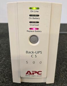APC Back-UPS CS 500 Battery Backup UPS, 500 VA / 300 W, 6 Outlets, Data & Phone Protection, QA171146