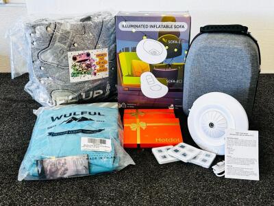 Hotdot PX001 Touch Version Starry-Sky Light Projector W/ 8 Astronomy Slides, USB, Case, Frog Fleece Throw Blanket, Hand Warmers, Illuminated Sofa, Pair Of Ski Bibs For Boys And More