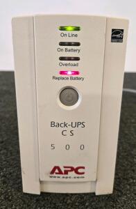 APC Back-UPS CS 500, 500VA/300W, 6 Outlets, Replace Battery, RJ11/Data Port, Power Cord