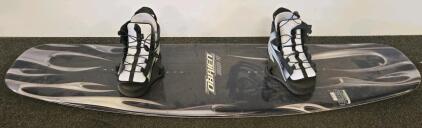 O'Brien Ambush 143 Wakeboard, 56.3" x 16.75", 2.3" Three Stage Rocker, Bindings Included