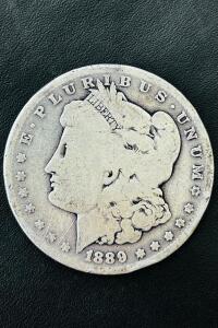 1889-O Morgan Silver Dollar, 90% Silver, New Orleans Mint