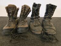 Beretrek Mountaineering Boots & Vibram Sole Logger Boots, Sizes Not Marked, Leather, 2 Pairs