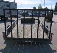 12' x 7' Single-axle Utility Trailer With Wire Mesh Rear Ramp - 4