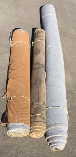 (3) Large Rolls of Carpet