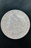 1879 Morgan Silver Dollar Coin &ndash; Philadelphia Mint, .900 Fine Silver, No Mint Mark