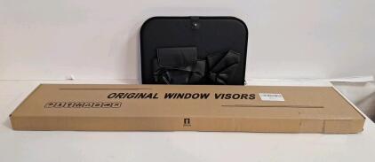 (1) 4-Piece Window Visor Set For 2015-2024 Ford F150 & (1) Backseat Organizer W/ Tablet Holder