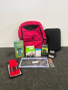 Mixed Lot: Anker Charger, Backpack, Vondior Tire Gauge, Orthotic Insoles, Phone Holders, More