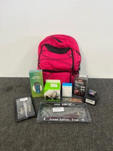Consumer Accessories Bundle: Backpack, Headlight Kit, Anker Charger, Orthotics, Lifting Straps