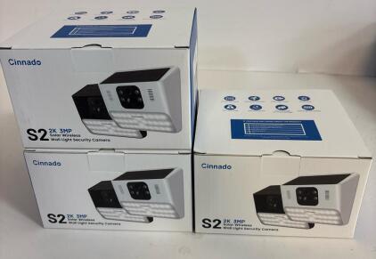 Cinnado S2 2K 3MP Solar Wireless Outdoor Security Camera, IP65, Color Night Vision, Alexa,X0048KF185