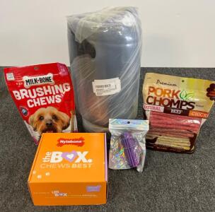 Dog Care Essentials Bundle: Booster Car Seat, Dental & Chew Treats, Toys - Milk-Bone, Nylabone