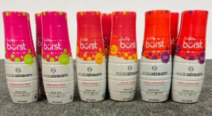 SodaStream Bubly Burst Drink Mix Variety Pack &ndash; Watermelon Lime, Peach Mango, Cherry Lemonade, 6 Bottles
