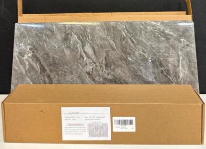 Home Remodel Lot: (2) 10 Packs of Peel And Stick Marble Wall Panels and (8) Piece Scenic Wallpaper
