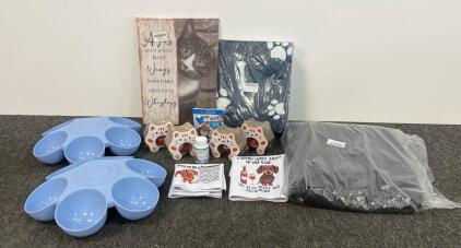 Mixed Pet Supplies & D&eacute;cor Bundle: Winemana Shade Cloth, WenpeeGo8 Pads, Cat & Dog Gifts