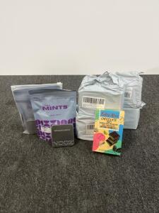 NOOZ Vitamin Mints Fresh Mint 150ct, Every Kiss Dubai Style Pistachio Jam Chocolate 70g, Lot of 7