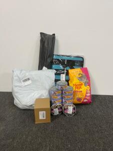 Cat Starter Kit: Pet Carrier, Scratchers, Food (Meow Mix, Friskies, Sheba), Bowls & Mat