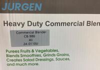 Jurgen Heavy Duty Commercial Blender, model CB-986 Ali. - 3