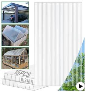 15 Pack Polycarbonate Greenhouse Panels, 4' x 2' x 0.24''