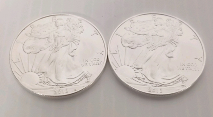 (2) 1 oz. Fine Silver One Dollar Rounds