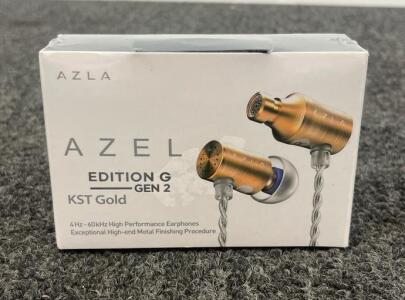 AZLA AZEL Edition G Gen 2 KST Gold High Performance Earphones, 4Hz-60kHz, 32&Omega;, Dynamic Driver