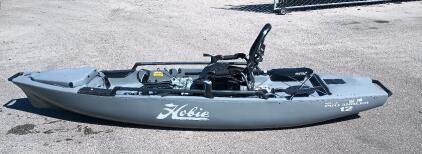 Hobie Mirage Pro Angler 12 Pedal-Drive Fishing Kayak, Grey, MirageDrive, Vantage Seat