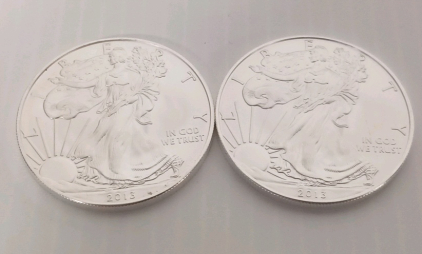 (2) 1 oz. Fine Silver One Dollar Rounds