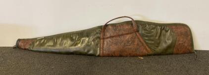 Paisley Faux Leather 52" Rifle/Shotgun Soft Case With Green Fleece Interior, Zip Closure