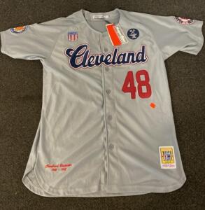 Cleveland Buckeyes Negro League #48 Throwback Jersey Large Headgear Classics Gray New W/ Tags