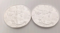 (2) 1 oz. Fine Silver One Dollar Rounds