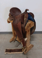 Leather Saddle with Stand