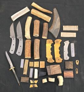 Knife Making Kit- Cut Antlers, Blade, Bolisters And More