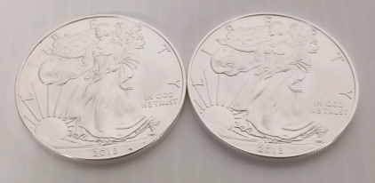 (2) 1 oz. Fine Silver One Dollar Rounds