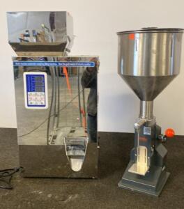 VEVOR M110-M Manual Paste Liquid Filling Machine & Automatic Weighing Filler F-500 ( Powers On )
