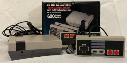 Mini Game Anniversary Edition Console, 620 Games, 2 Controllers, AV Out, Box, NES Style