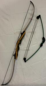 Samick Sage Recurve Bow & Bear Archery Scout Youth Compound Bow Set