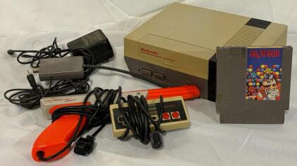 Nintendo NES System Bundle W/ Controller, Zapper, Dr. Mario Game, Power & RF Adapter