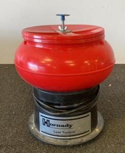 Hornady Vibratory Case Tumbler, Red Plastic Bowl, 500 Case Capacity, Electric 110V- Powers On
